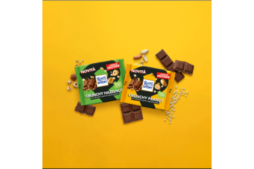 Cioccolato proteico Ritter Sport: barrette Crunchy Hazelnut e Peanut. Snack proteici con nocciole e arachidi.