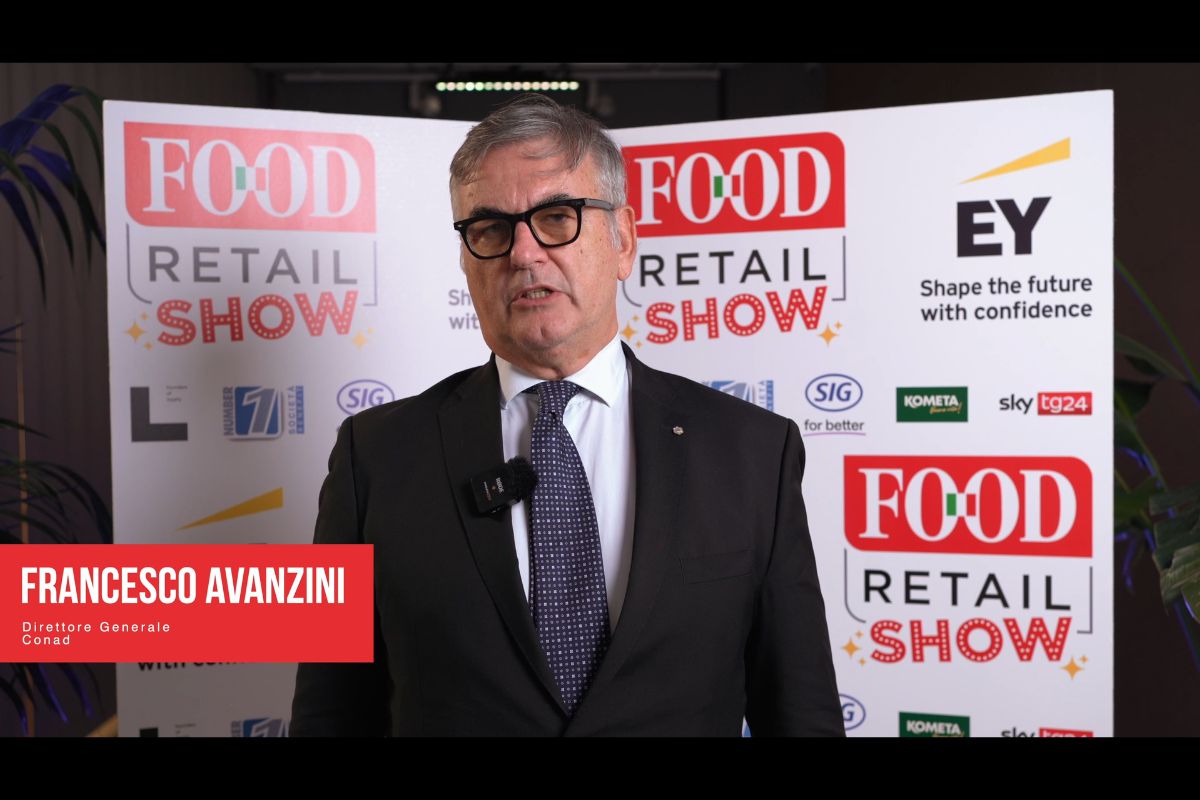 Francesco Avanzini (Conad) al Food Retail Show. Evento retail e alimentare.