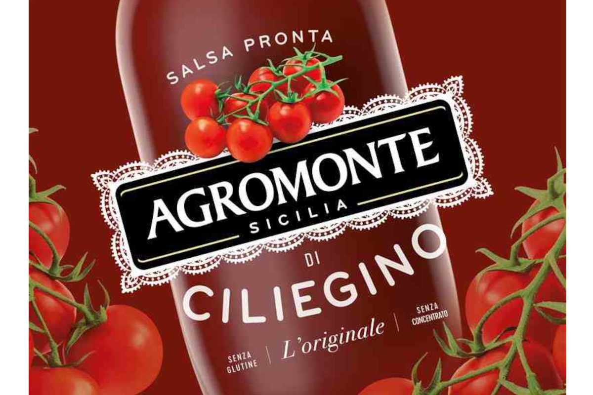 Salsa pronta Agromonte di ciliegino. Pomodori freschi siciliani, senza glutine e non concentrata.