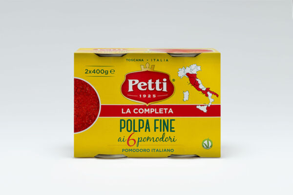 Polpa Fine Petti ai 6 Pomodori La Completa. Pomodoro italiano, confezione da 2x400g.