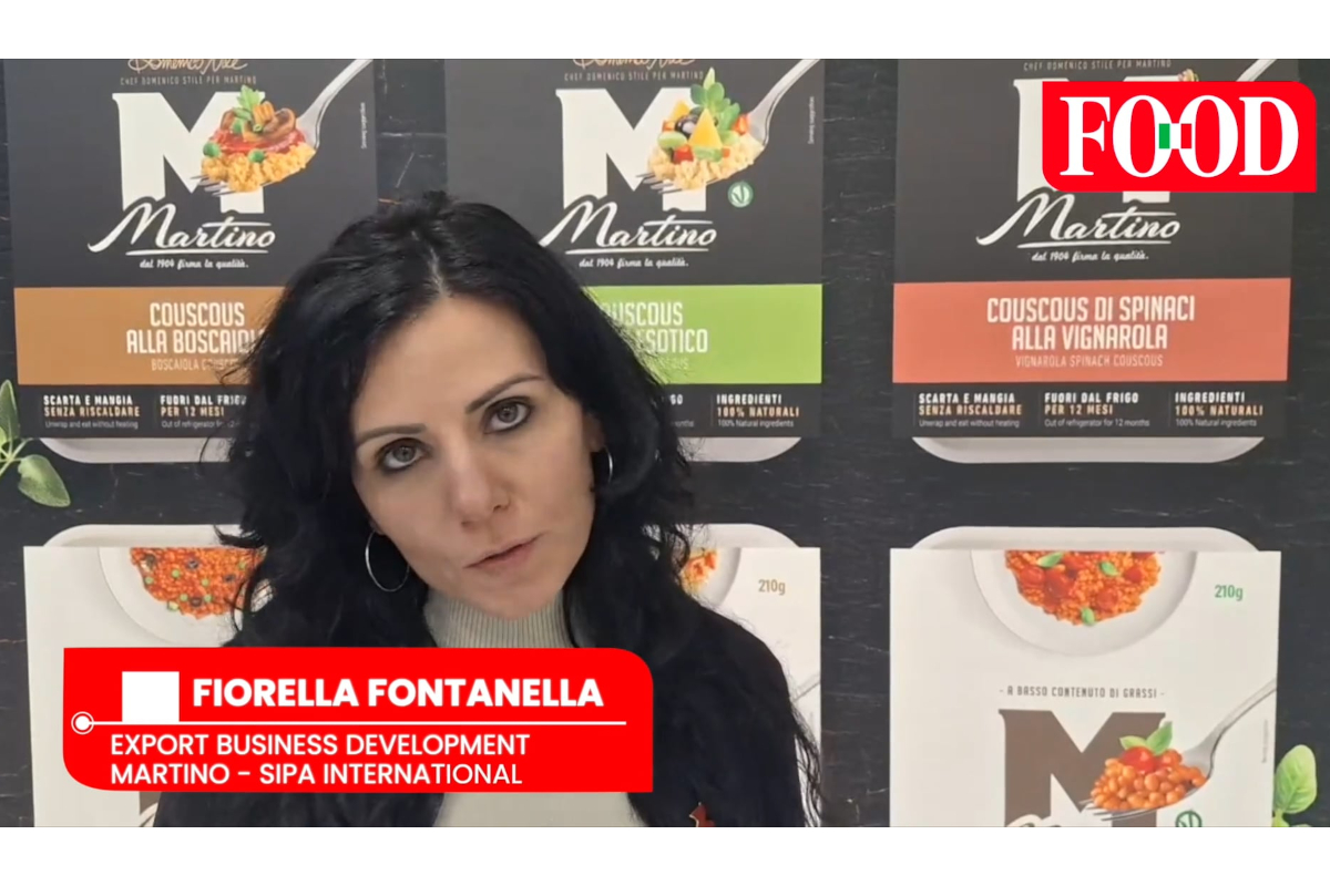 Fiorella Fontanella presenta couscous Martino (Sipa International). Alimenti pronti, export business development.