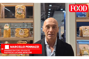 Marcello Pennazzi, AD Pastificio Luciana Mosconi, a Marca 2026. Pasta fresca artigianale in confezioni.