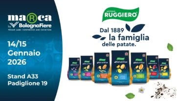 Antonio Ruggiero a Marca 2026: patate Naturella. Stand A33, Padiglione 19. Scopri le patate di qualità Ruggiero!