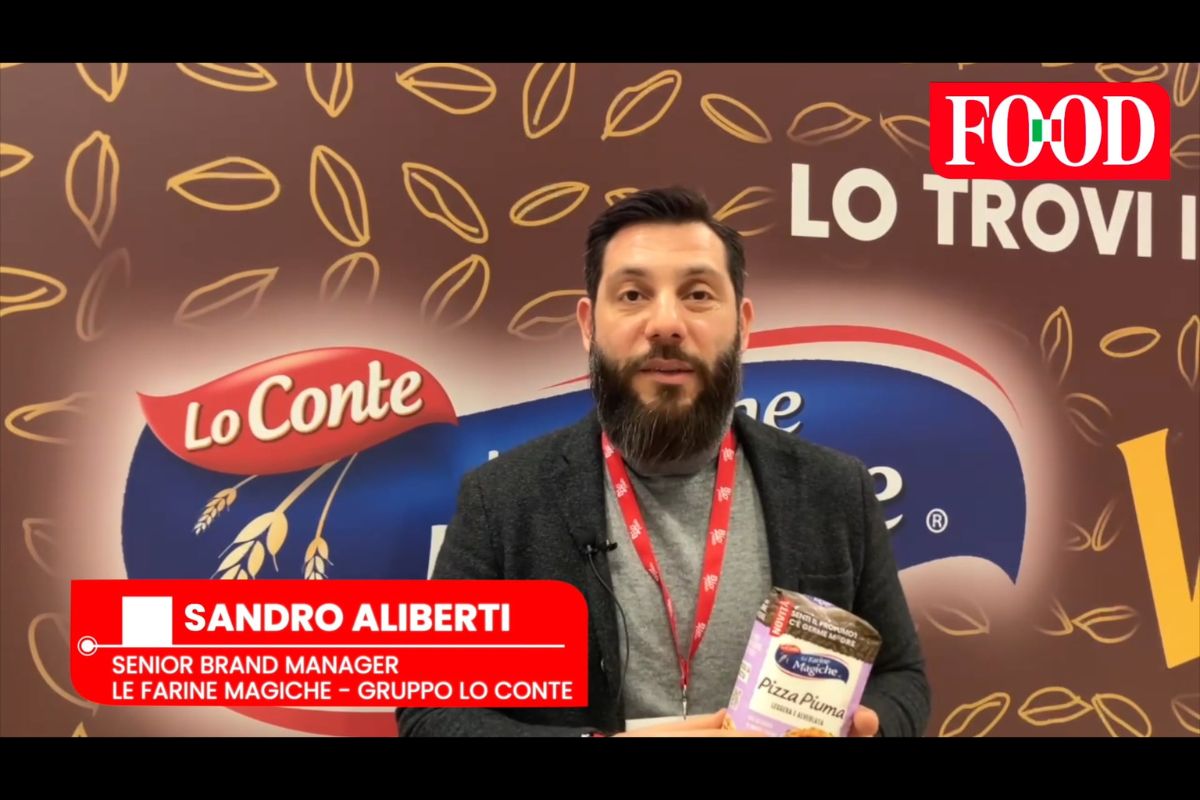 Sandro Aliberti, Gruppo Lo Conte, presenta Pizza Piuma. Farine Magiche per pizza soffice e leggera. Innovazione alimentare.