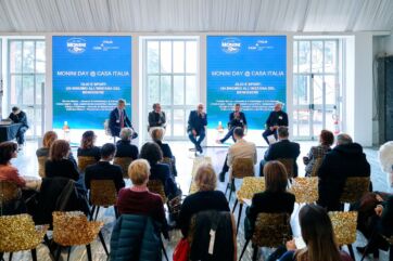 Monini Casa Italia: evento olio extravergine e sport. Relatori e pubblico.