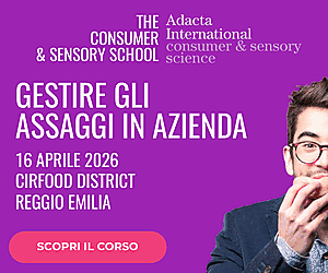 Banner Adacta: Corso gestione assaggi in azienda, 16 aprile 2026. Scopri il corso di sensory science!
