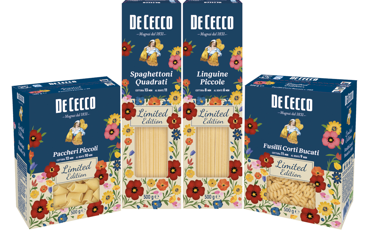 Pasta De Cecco Edizione Limitata: Paccheri, Spaghettoni, Linguine, Fusilli. Pasta italiana di alta qualità.