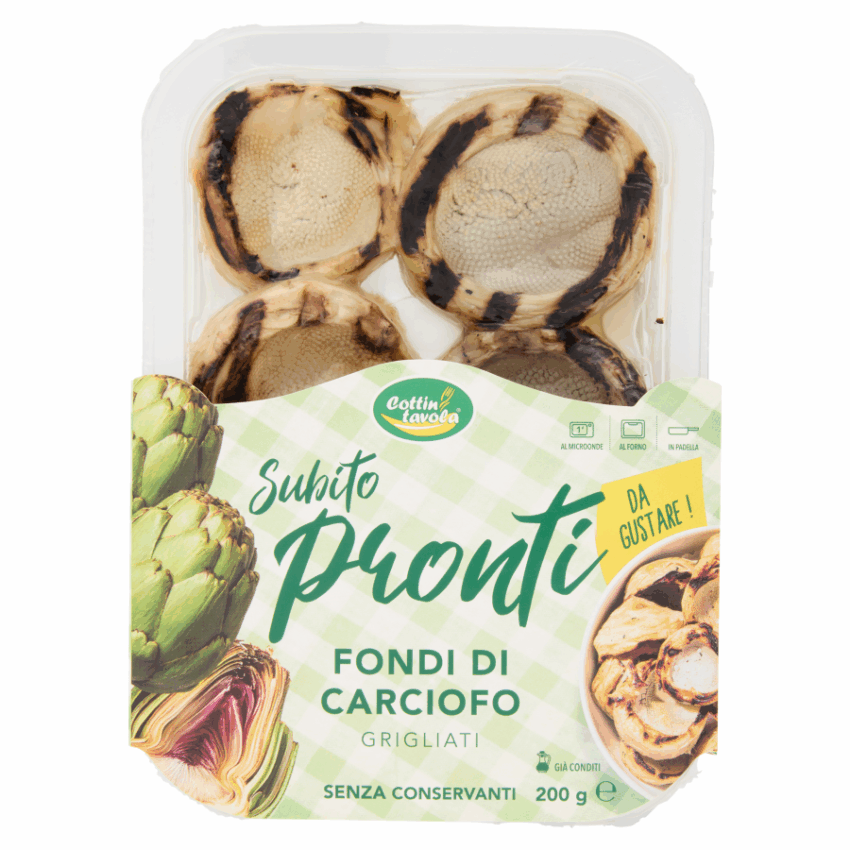 Cottintavola Rivefrut: fondi di carciofo grigliati, subito pronti da gustare. Miglior prodotto 2026.
