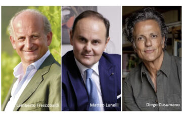 Volti di Frescobaldi, Lunelli e Cusumano: focus su export vino italiano, dazi e logistica.