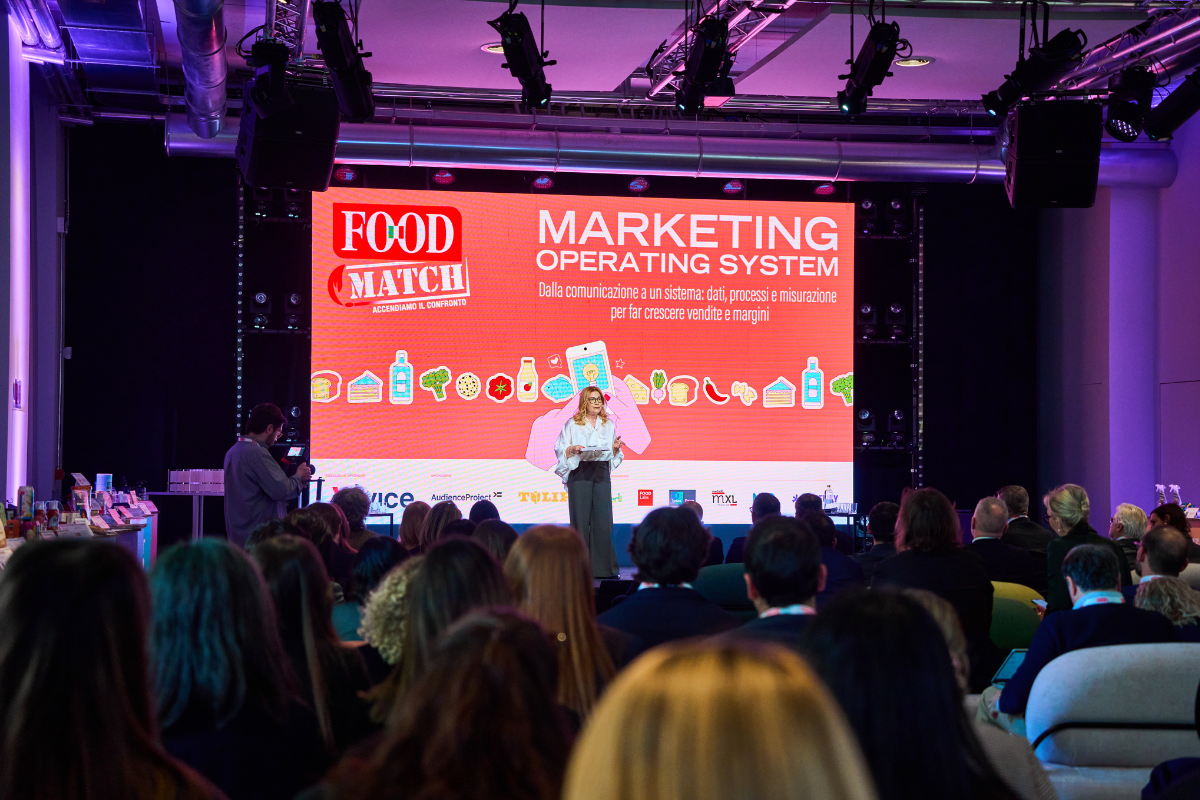 Food Match 2026: evento marketing e dati. Speaker e pubblico. Focus su decisioni basate sui dati.
