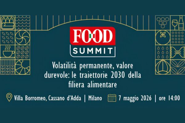 Food Summit 2026: evento sul futuro alimentare. Logo Food Summit, data e luogo dell'evento. Filiera alimentare, volatilità.