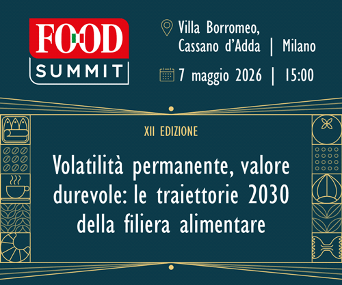 Food Summit 2026: evento sulla filiera alimentare a Milano. Pop-up con data e luogo.