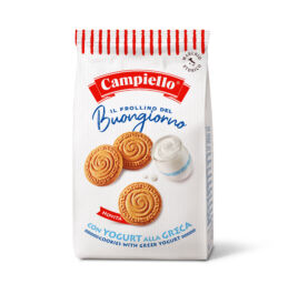 Frollino del Buongiorno Campiello con yogurt greco. Biscotti frollini ideali per la colazione.