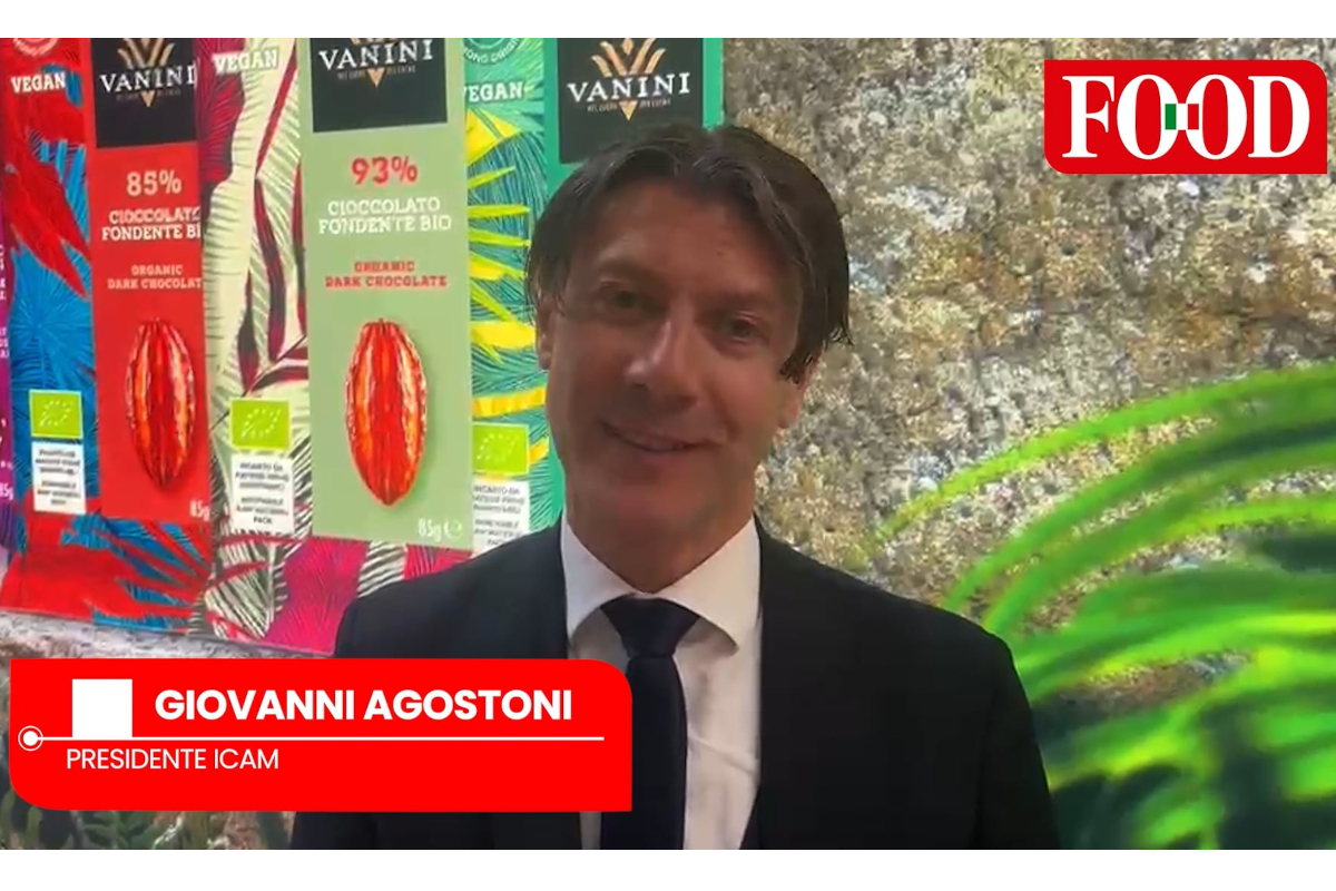 Giovanni Agostoni (Icam) a Tuttofood 2026, cioccolato Vanini bio e vegano.