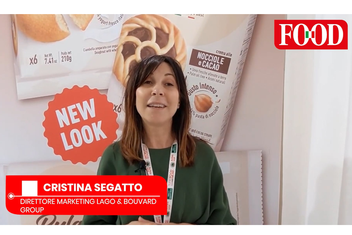 Cristina Segatto, Lago Bouvard Group, presenta snack premium: ciambelle yogurt e crema nocciole cacao. New look!