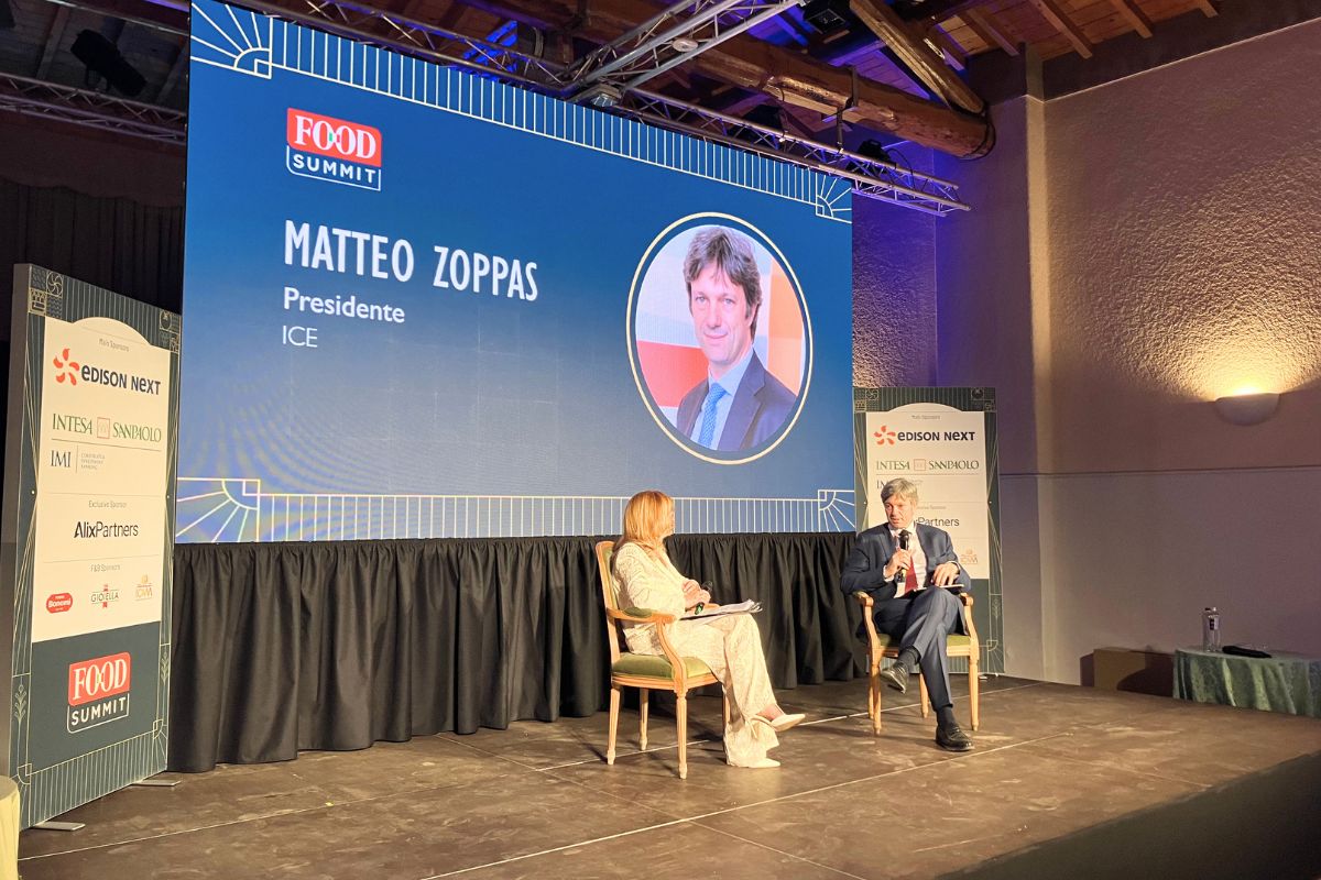 Food Summit 2026: Matteo Zoppas, Presidente ICE, durante l'evento. Tavola rotonda.