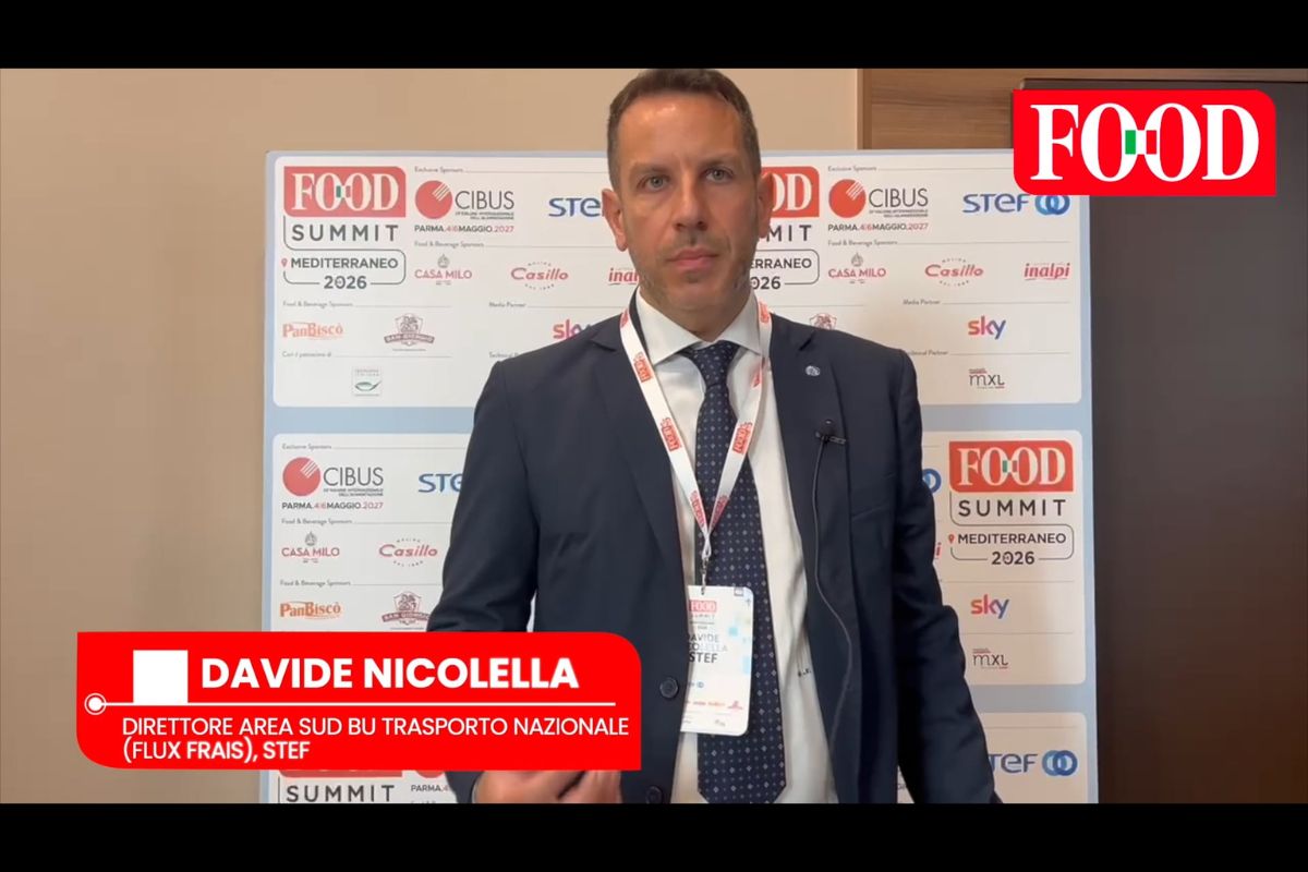 Davide Nicolella di STEF al Food Summit Mediterraneo 2026, evento dedicato alla filiera agroalimentare e logistica.