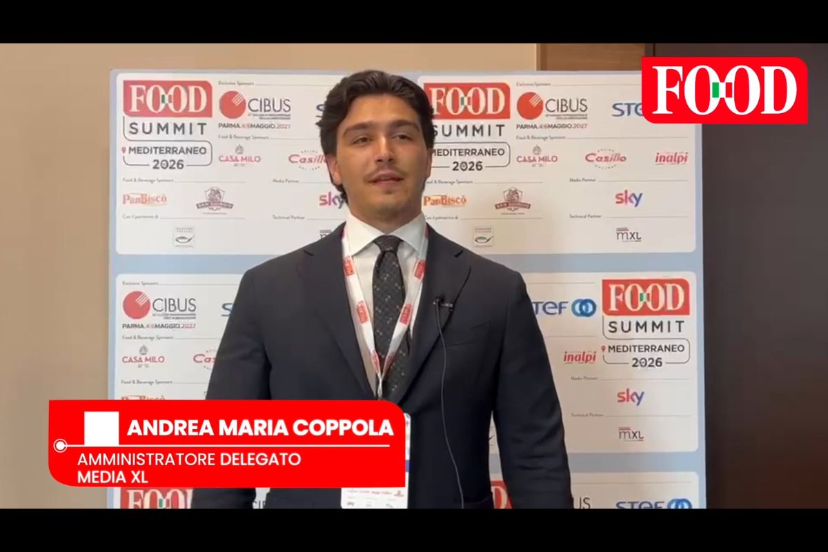 Andrea Maria Coppola, AD di Media XL, al Food Summit Mediterraneo 2026 per investimenti marketing nel Sud Italia.