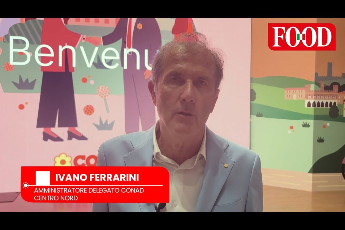 Ivano Ferrarini, Amministratore Delegato di Conad Centro Nord, durante un evento legato all'acquisizione di asset Realco.