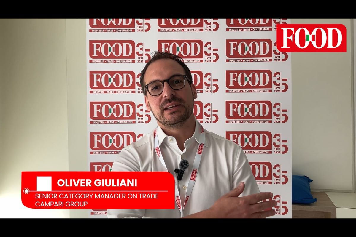 Oliver Giuliani, Senior Category Manager di Campari Group, intervistato durante un evento della rivista Food.