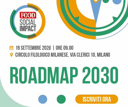 Locandina evento Food Social Impact Roadmap 2030, 16 settembre 2026, Circolo Filologico Milanese, Milano. Iscriviti ora.