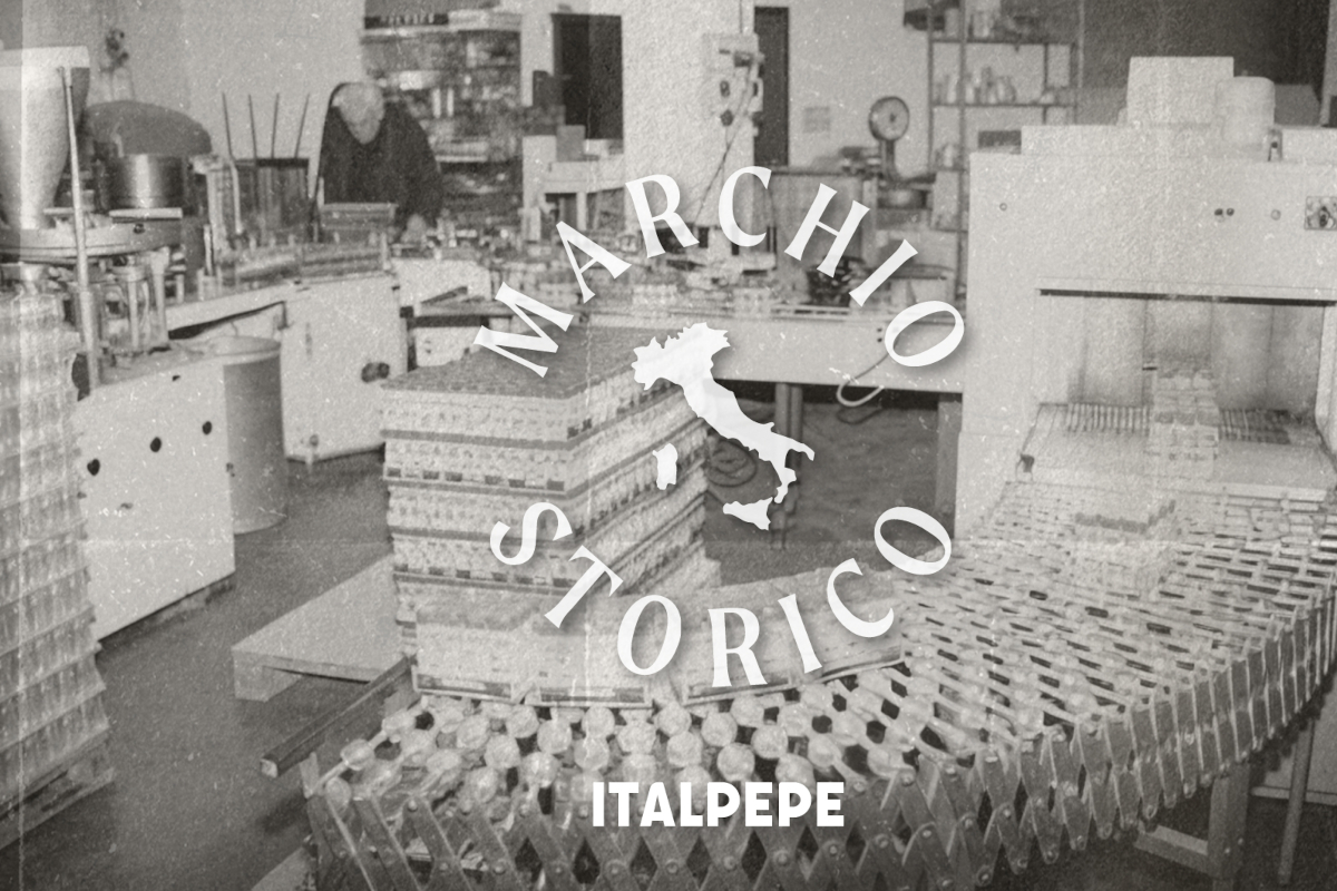 Foto storica dello stabilimento Italpepe, azienda nel Registro dei marchi storici di interesse nazionale italiano.