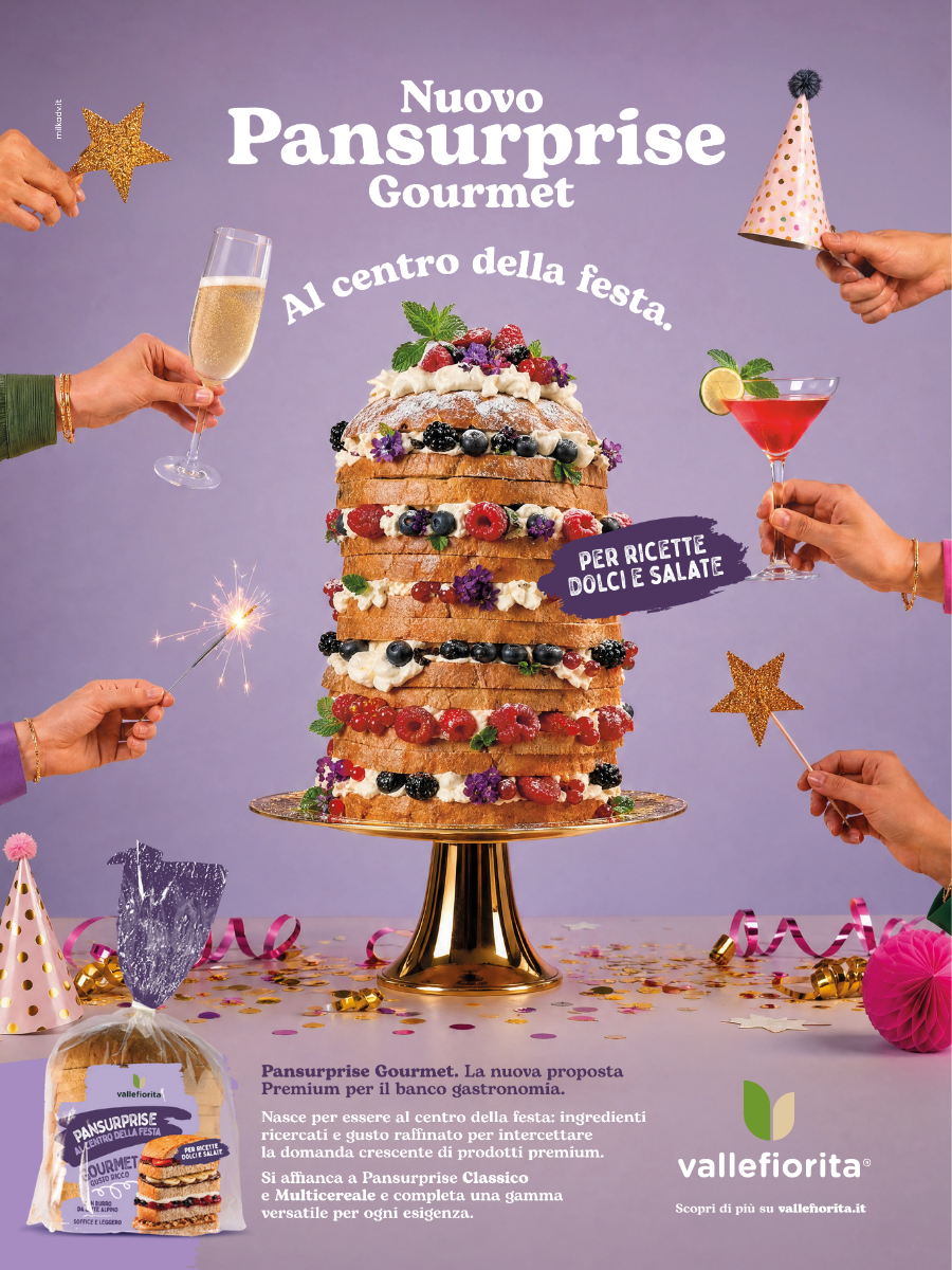 Pansurprise Gourmet Vallefiorita: torta di pane farcita per ricette dolci e salate, ideale per il banco gastronomia
