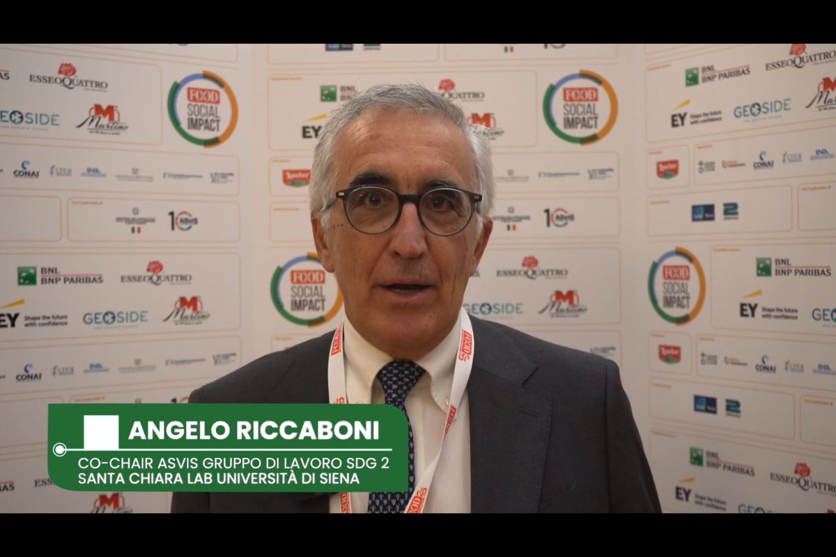 Angelo Riccaboni, co-chair ASviS Gruppo SDG 2, parla di sostenibilità e food system al Food Social Impact.