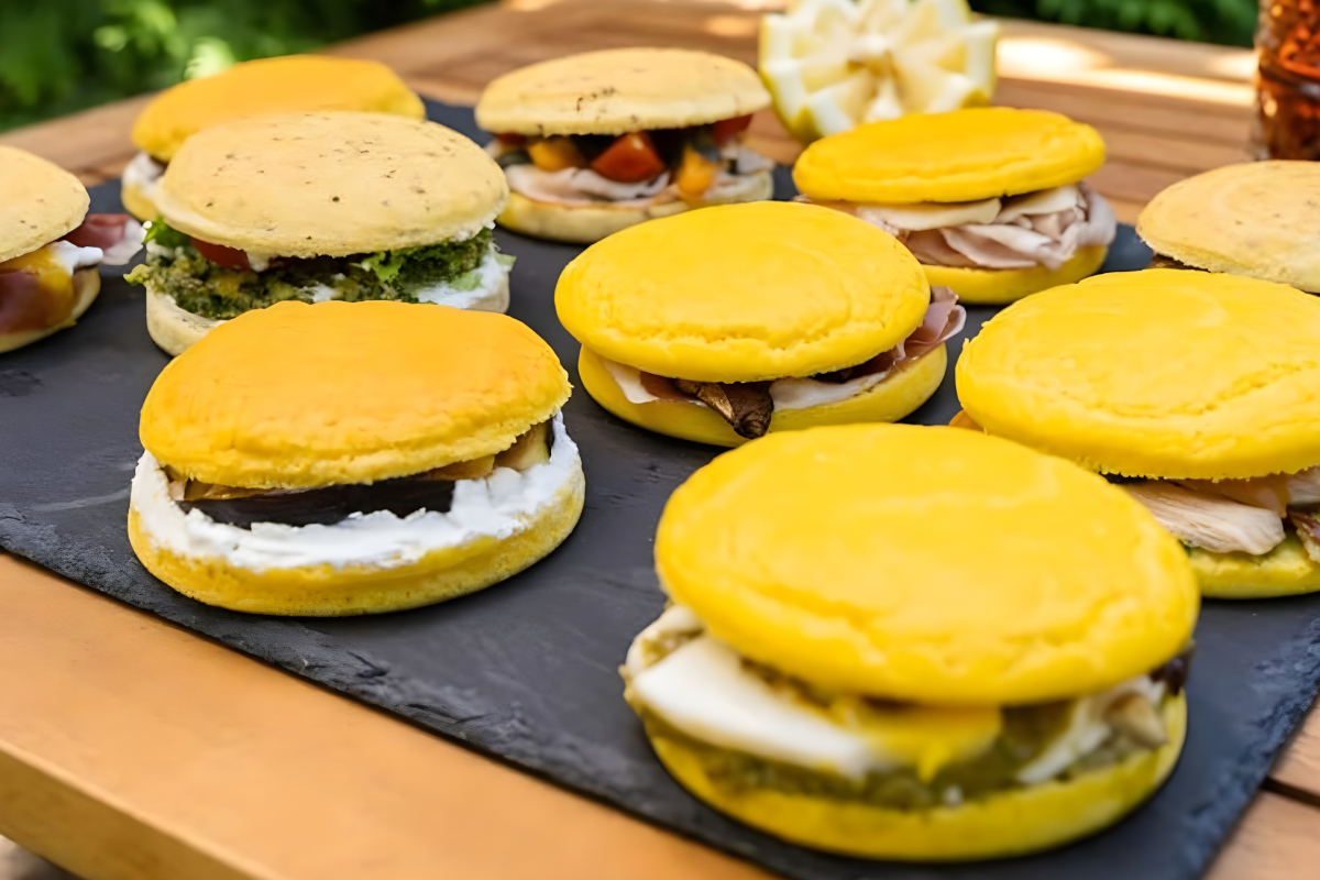 CloudBread e Nuvola Zero: panini gourmet dal pane giallo su ardesia, simbolo del fenomeno social.