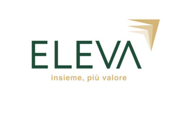 Logo Eleva con scritta verde insieme, più valore e freccia dorata, acquisti e logistica Moderna 2020 GDA