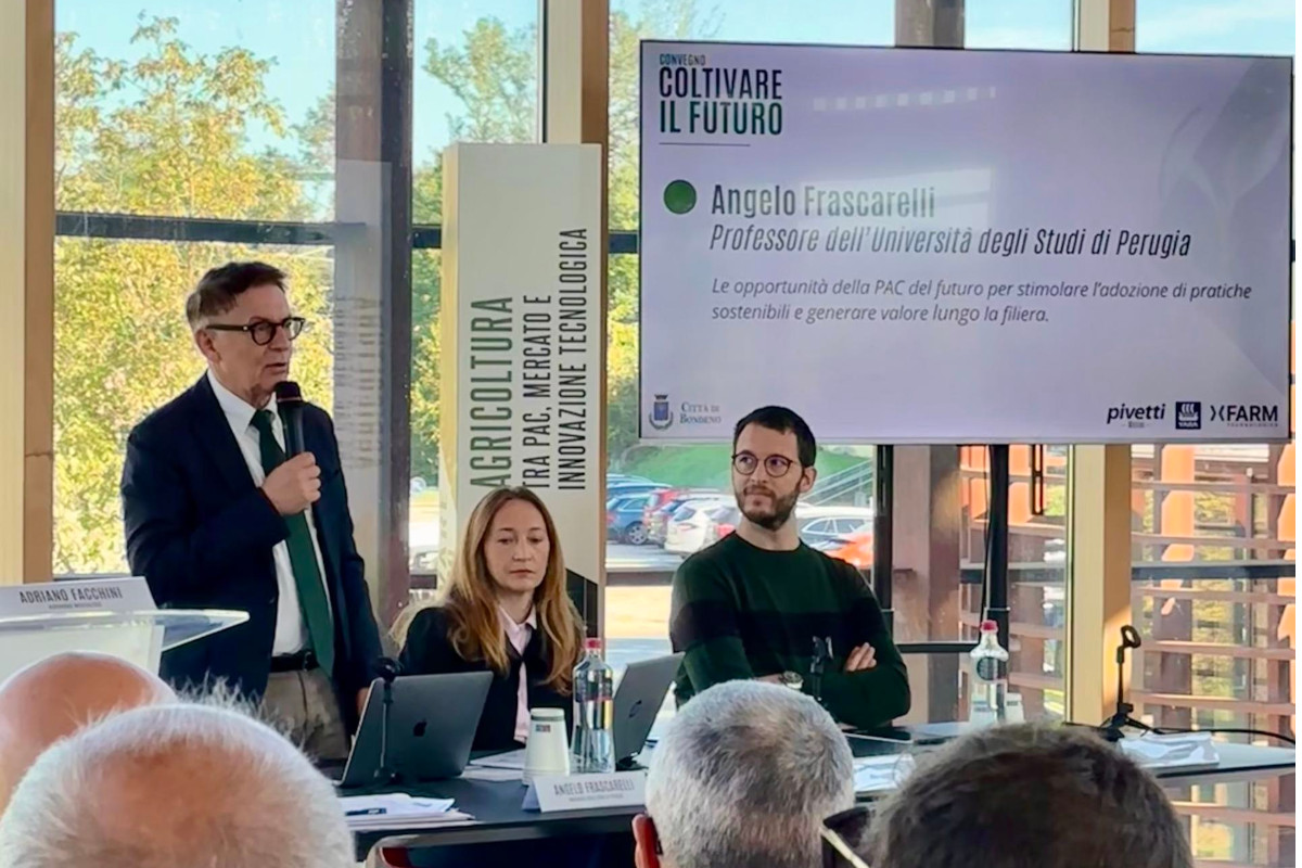 Relatori al convegno Molini Pivetti Coltivare il Futuro sulla filiera Campi Protetti e riduzione emissioni