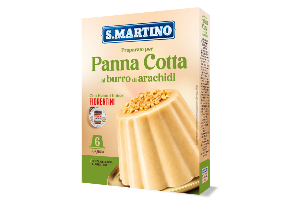 Confezione preparato S.Martino Panna Cotta al burro di arachidi e Peanut butter Fiorentini, 6 porzioni