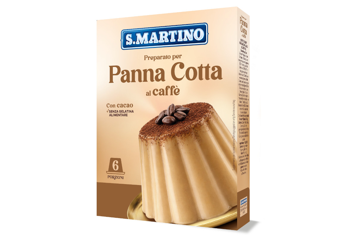Confezione preparato S.Martino Panna Cotta al caffè con cacao, senza gelatina, per 6 porzioni