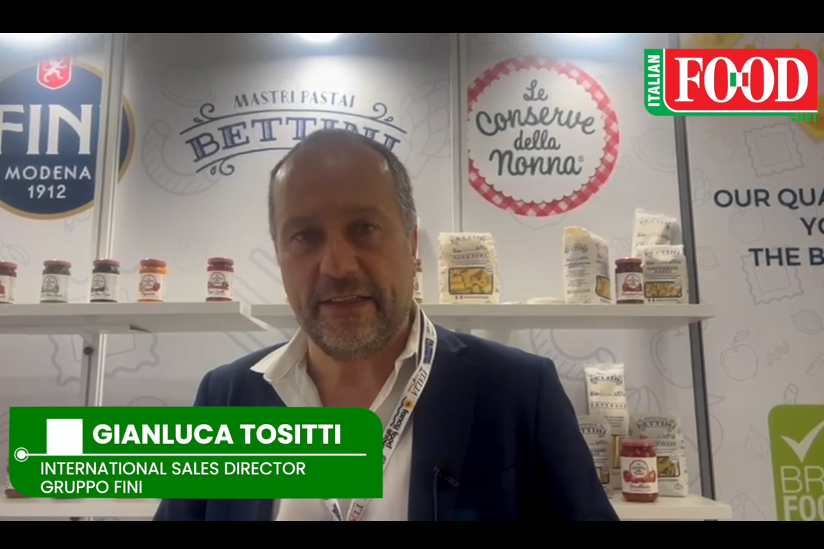 Gruppo Fini Italian pasta at SFFS 2025. Featuring Fini Modena, Bettini pasta, and Le Conserve della Nonna products.