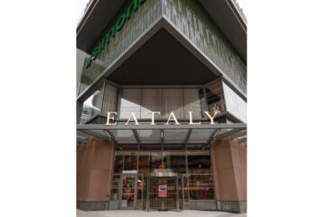 Eataly entrance at the CF Eaton Centre in Toronto, Canada. Italian marketplace and restaurant.