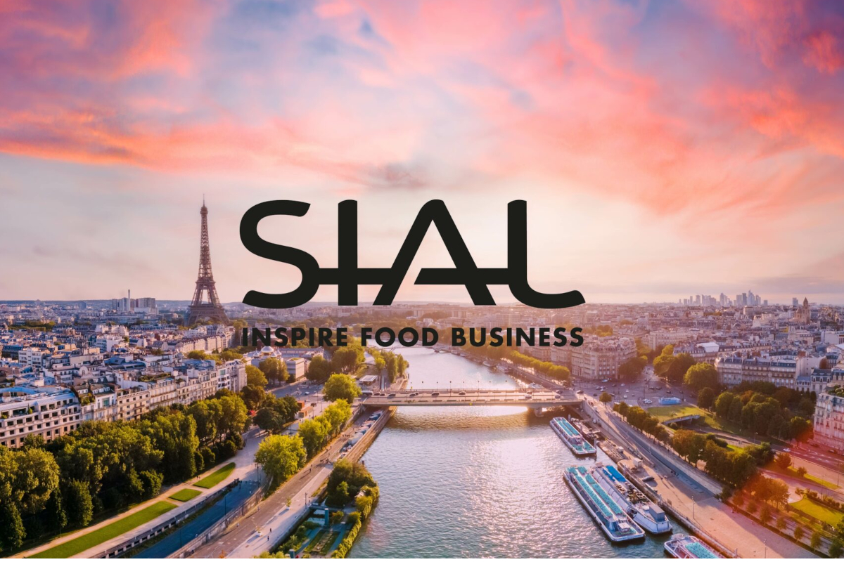 SIAL Paris 2026: Global food business event in Paris, France. Eiffel Tower and Seine River view.