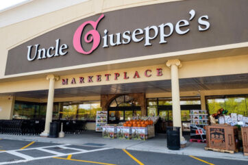 Uncle Giuseppe's Marketplace storefront. Italian specialties grocery store.
