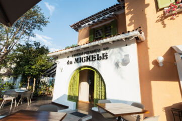 L'Antica Pizzeria Da Michele in São Paulo. Italian restaurant exterior with outdoor seating. Authentic pizza place.