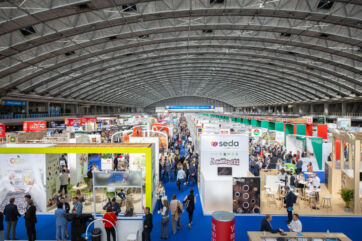 Crowd at PLMA trade show. Private label brands exhibit at the annual food and non-food event.
