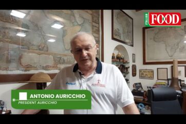 Antonio Auricchio, President of Auricchio, in his office with vintage maps, discussing the time travel of Provolone.