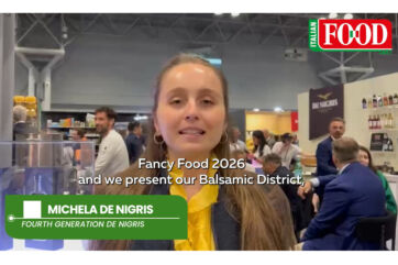 Michela De Nigris presents the Balsamic District at the De Nigris booth during the 2026 Summer Fancy Food Show.