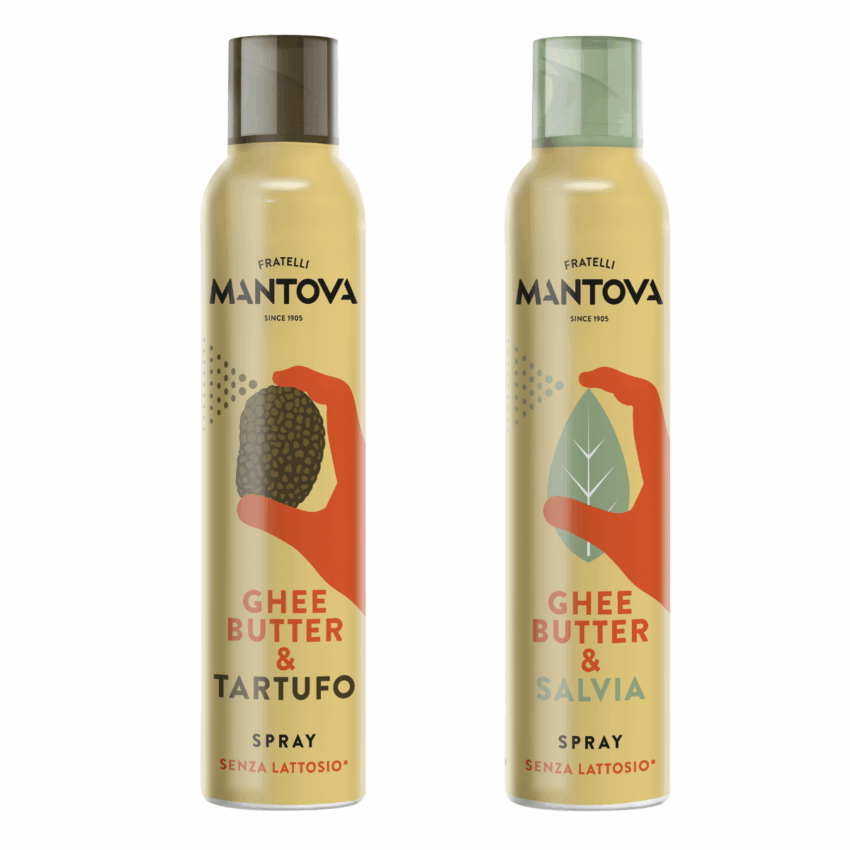 Mantova Ghee Butter Spray with Tartufo and Salvia, Italian Food Awards 2026 finalist products.