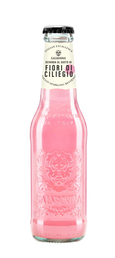 Galvanina Fiori di Ciliegio Italian sparkling beverage bottle, Italian Food Awards 2026 finalist.