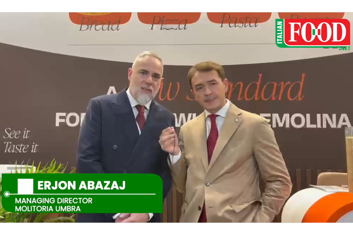 Erjon Abazaj, Molitoria Umbra, at SIAL Paris 2026 presenting innovative semolina and flour lines.