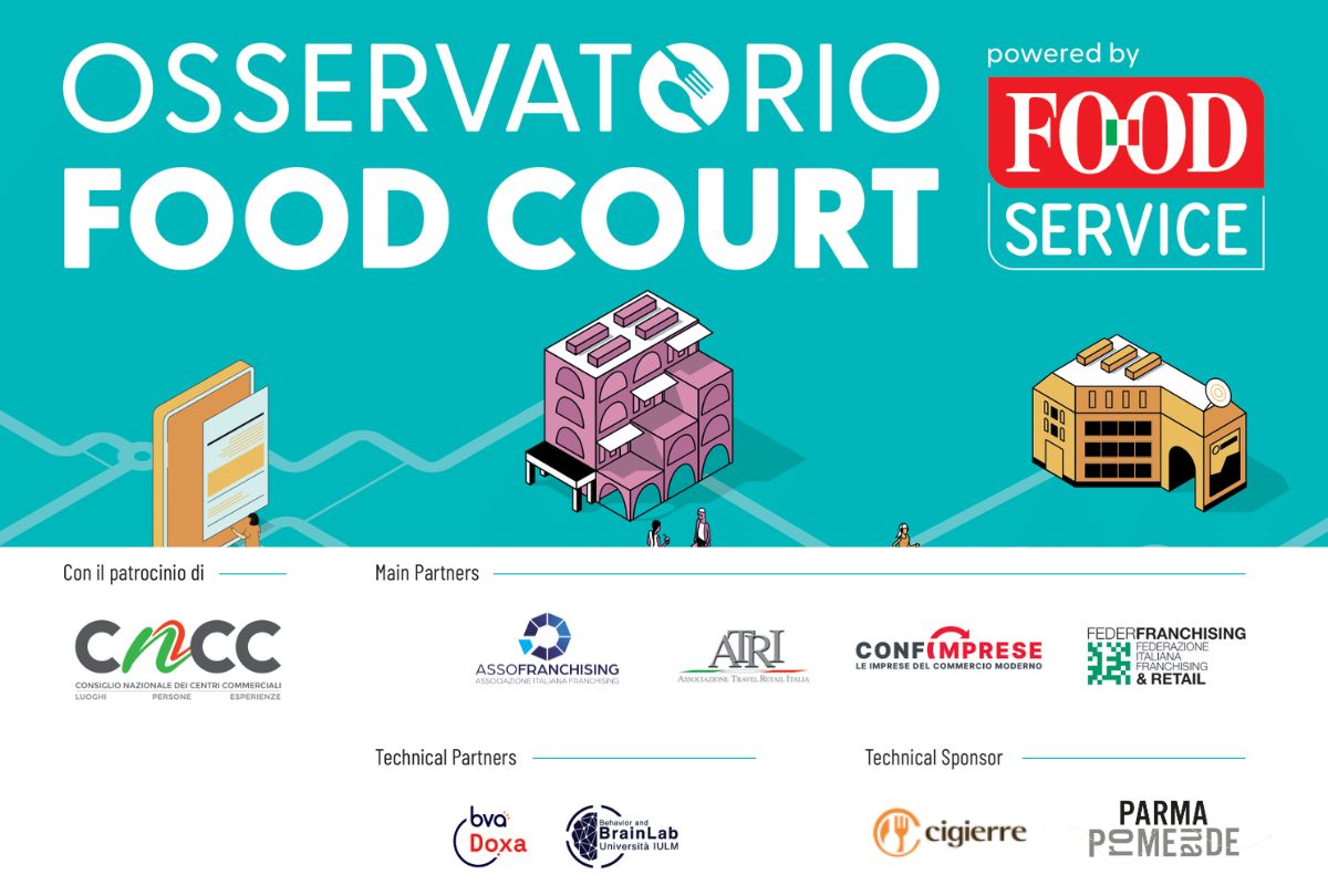 Osservatorio Food Court: evento shopping Parma Promenade. Logo e partner.