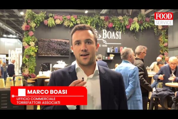 Marco Boasi di Torrefattori Associati a Host 2025. Stand fiera, focus espansione internazionale.