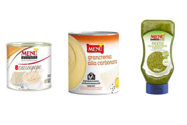 Menù per la Giornata Mondiale della Pasta: cacio e pepe, carbonara, pesto genovese. Condimenti iconici per pasta.