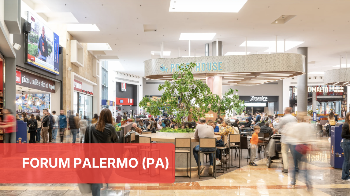 Area food Forum Palermo. Ristoranti e persone. Top 30 Food Court.