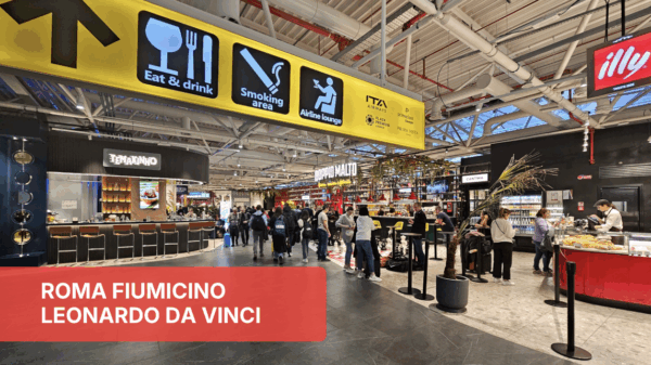 Food court Roma Fiumicino: ristoranti, bar e area lounge. Top 30 Food Service Power List.