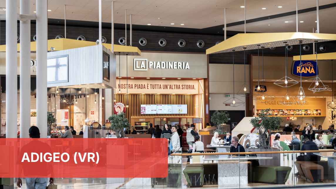 Food court Adigeo (VR): ristoranti La Piadineria e Rana. Power List Food Service, top 30.